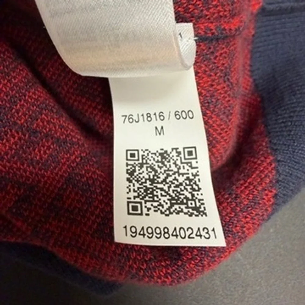 Tommy Hilfiger Knit Polo Top and Skirt Set Red Navy Geometric Preppy‎ Medium